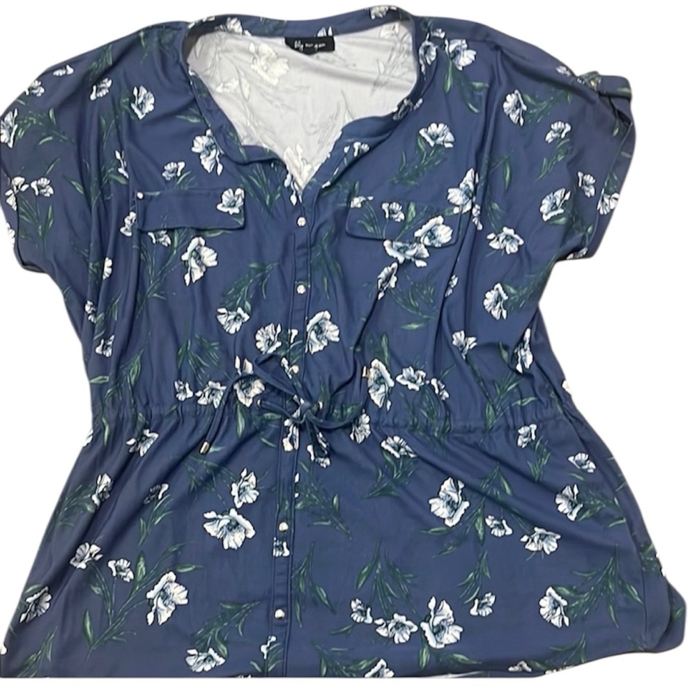 🟤🟤Floral Blue Women's Top